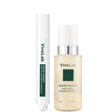 Vivelab 2-Step Care Set – Scalp Strengthening Ampoule & Hair Enhancing Foam | Boosts Growth, Nourishes Roots & Strengthens Hair & Brows for a Fuller, Healthier Look