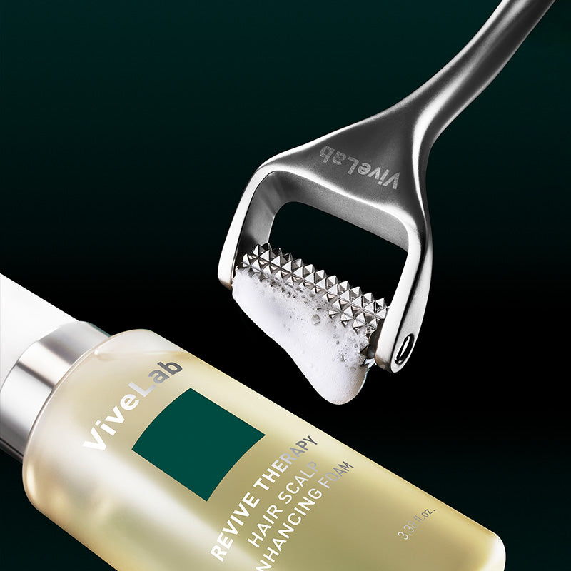 Scalp Boosting Needle Roller β 144 Micro-Needle Massager for Improved Circulation & Stronger Hair Roots | Non-Invasive Tool for Better Absorption & Healthier Hair - ViveLab