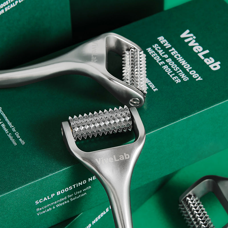 Scalp Boosting Needle Roller β 144 Micro-Needle Massager for Improved Circulation & Stronger Hair Roots | Non-Invasive Tool for Better Absorption & Healthier Hair - ViveLab