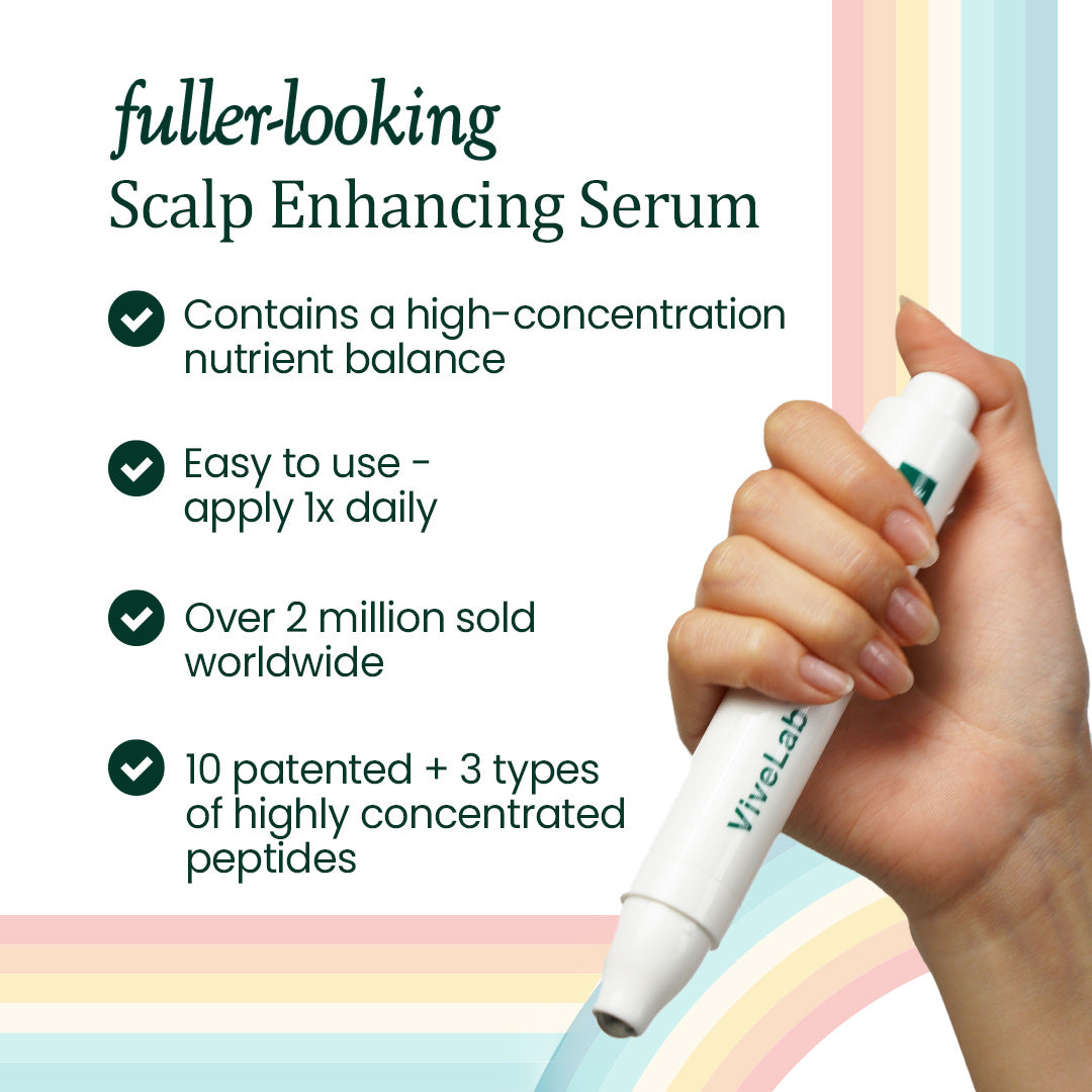 Vivelab Scalp & Hair Serum for Thinning Hair (15ml) – Clinically Tested, Nourishing Formula with Biotin & Peptides for a Healthy Scalp & Fuller-Looking Hair - ViveLab