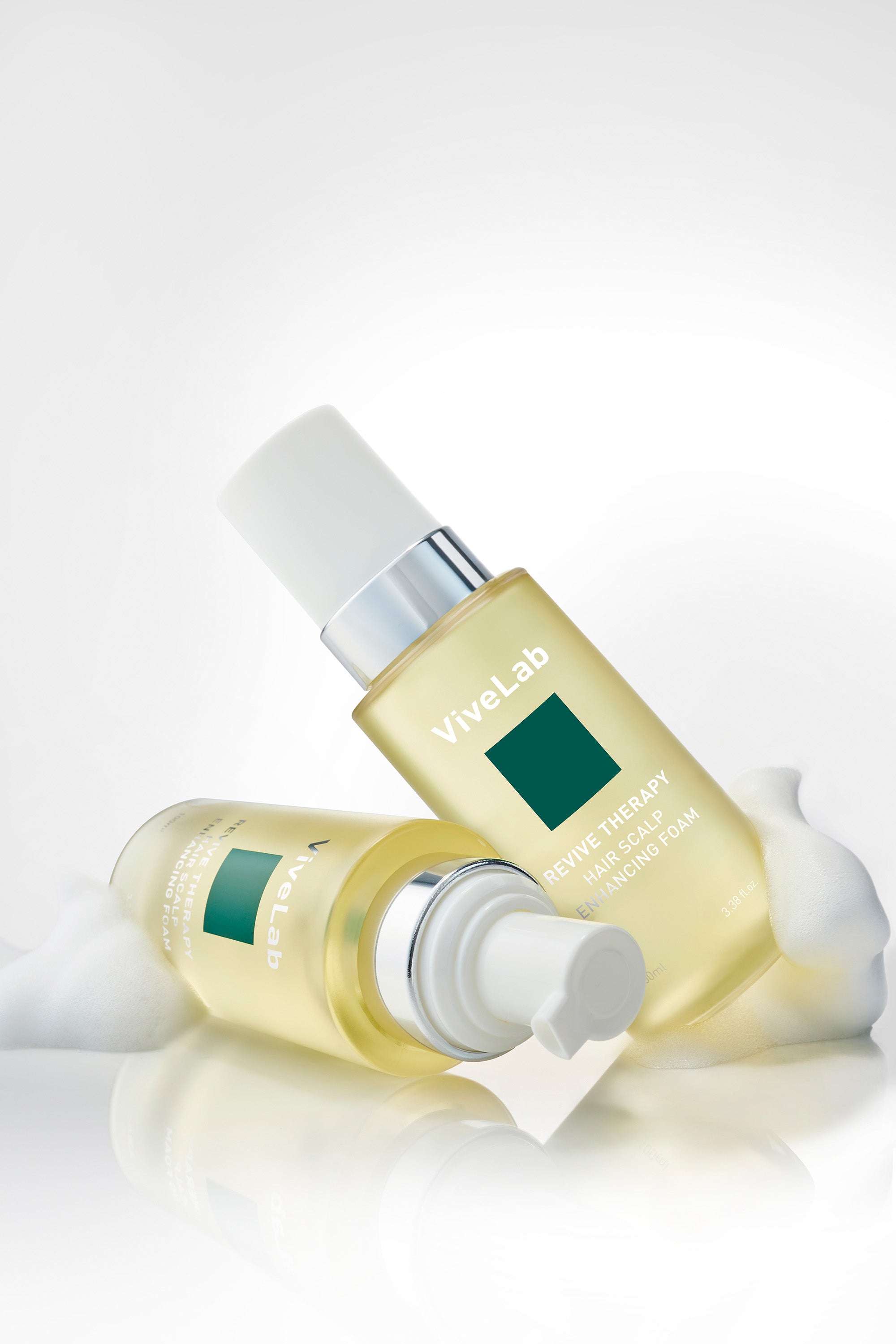 Vivelab 2-Step Care Set – Scalp Strengthening Ampoule & Hair Enhancing Foam | Boosts Growth, Nourishes Roots & Strengthens Hair & Brows for a Fuller, Healthier Look - ViveLab