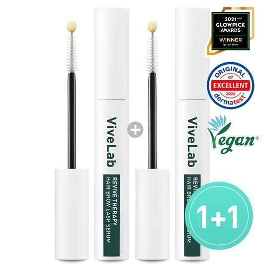 [1+1] Eyelash & Brow Enhancing Serum – Strengthening & Conditioning Formula for Thicker, Longer, Fuller, and Healthier-Looking Lashes & Brows (0.34 Oz)