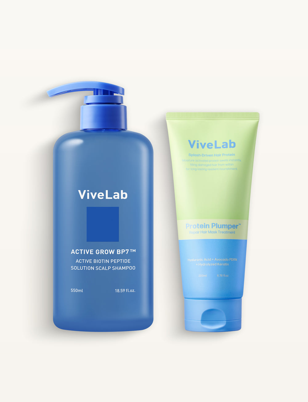 Biotin Peptide Shampoo and Protein Plumping Hair Mask Set