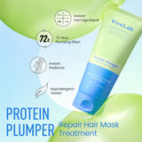 ViveLab Biotin Peptide Shampoo and Protein Plumping Hair Mask Set – Anti-Hair Loss & Damage Repair Duo for Thinning Hair – Sulfate-Free, Scalp Cooling & Volumizing Treatment