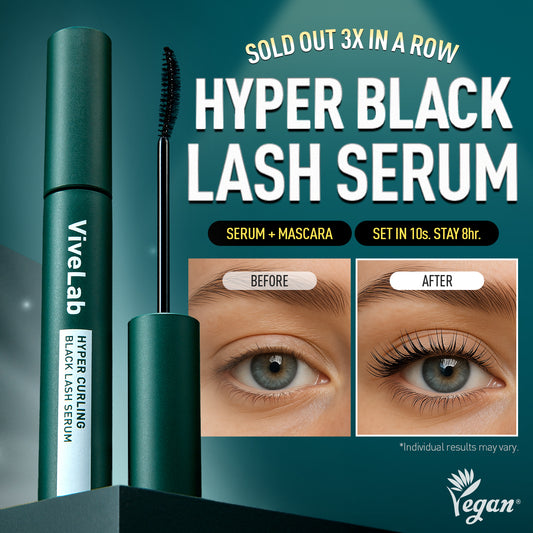 ViveLab Hyper Curling Black Lash Serum — 10-Second Fix & Lasting Curl for Fuller-Looking Lashes (0.27 fl oz)