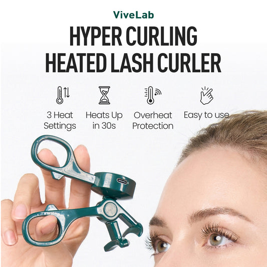 ViveLab Hyper Curling Heated Lash Curler – Precise Root Lift with 3-Level Temperature Control (45°C / 50°C / 60°C)
